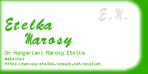 etelka marosy business card